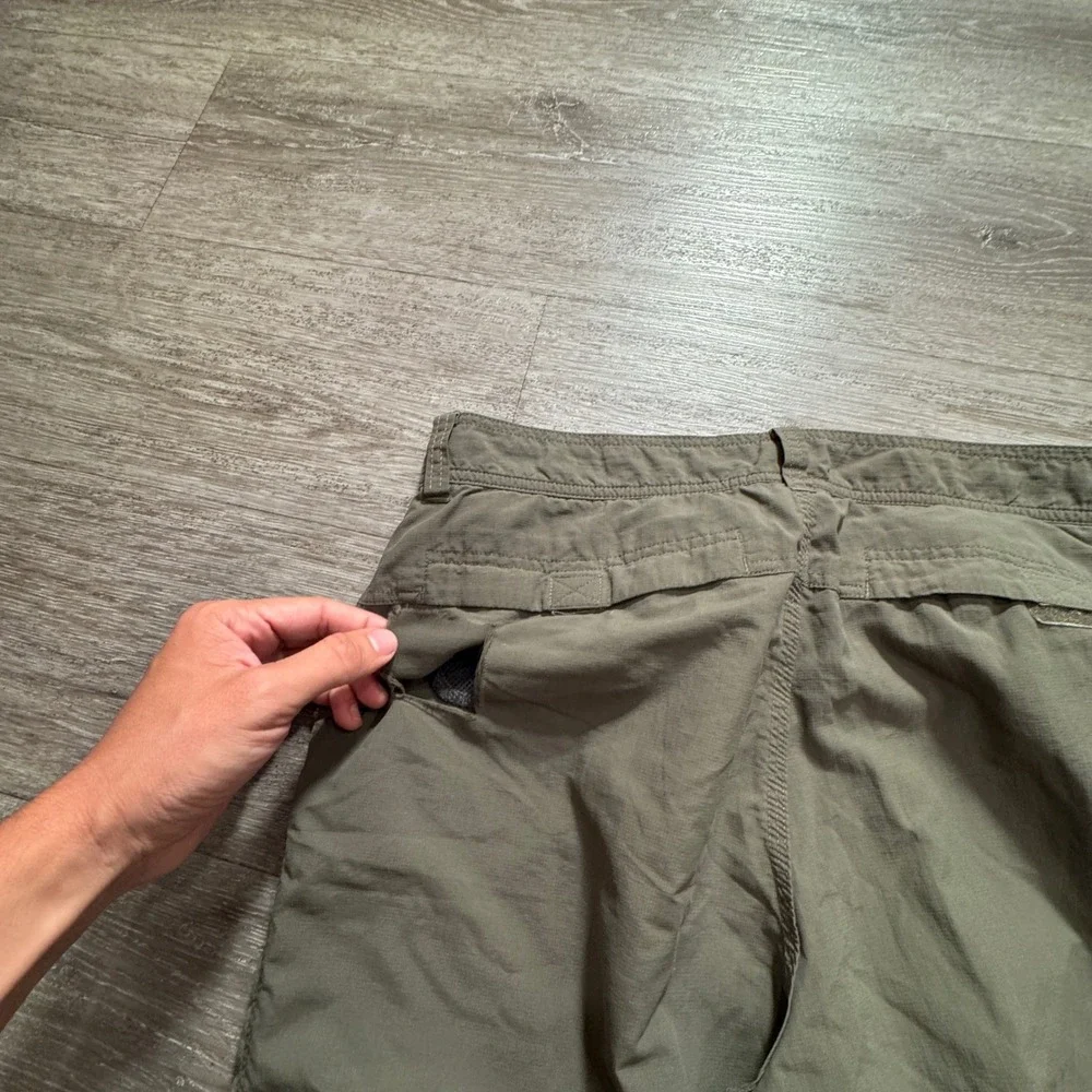 The North Face Convertible Pants Mens 34 Green Nylon Hiking Paramount Peak 34x32